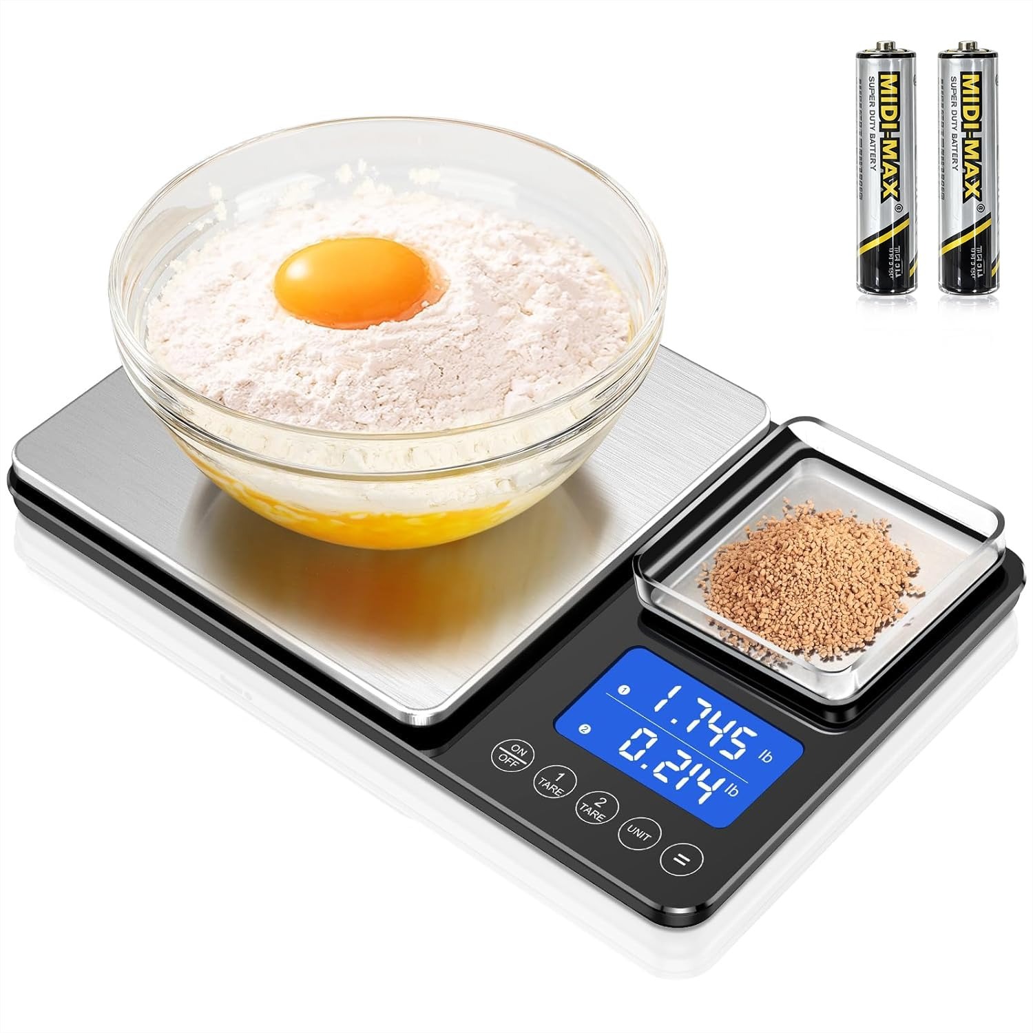Kitchen Baking Unit - Dual Platform Kitchen Scale 33lbs/0.001oz Precision