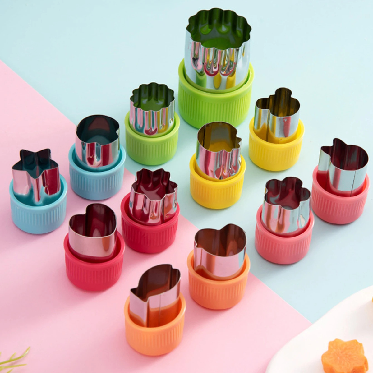 Kitchen Baking Cookies - Colorful Cookie Cutter Set, 12pcs Shape