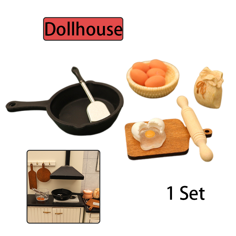 Baking In Kitchen - 1/12 Dollhouse Miniature Kitchenware Kit Model