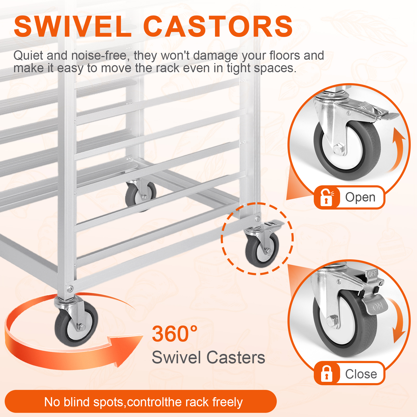 Kitchen Baking Quotes - 9 Tier 3 Inch Spacing Aluminium