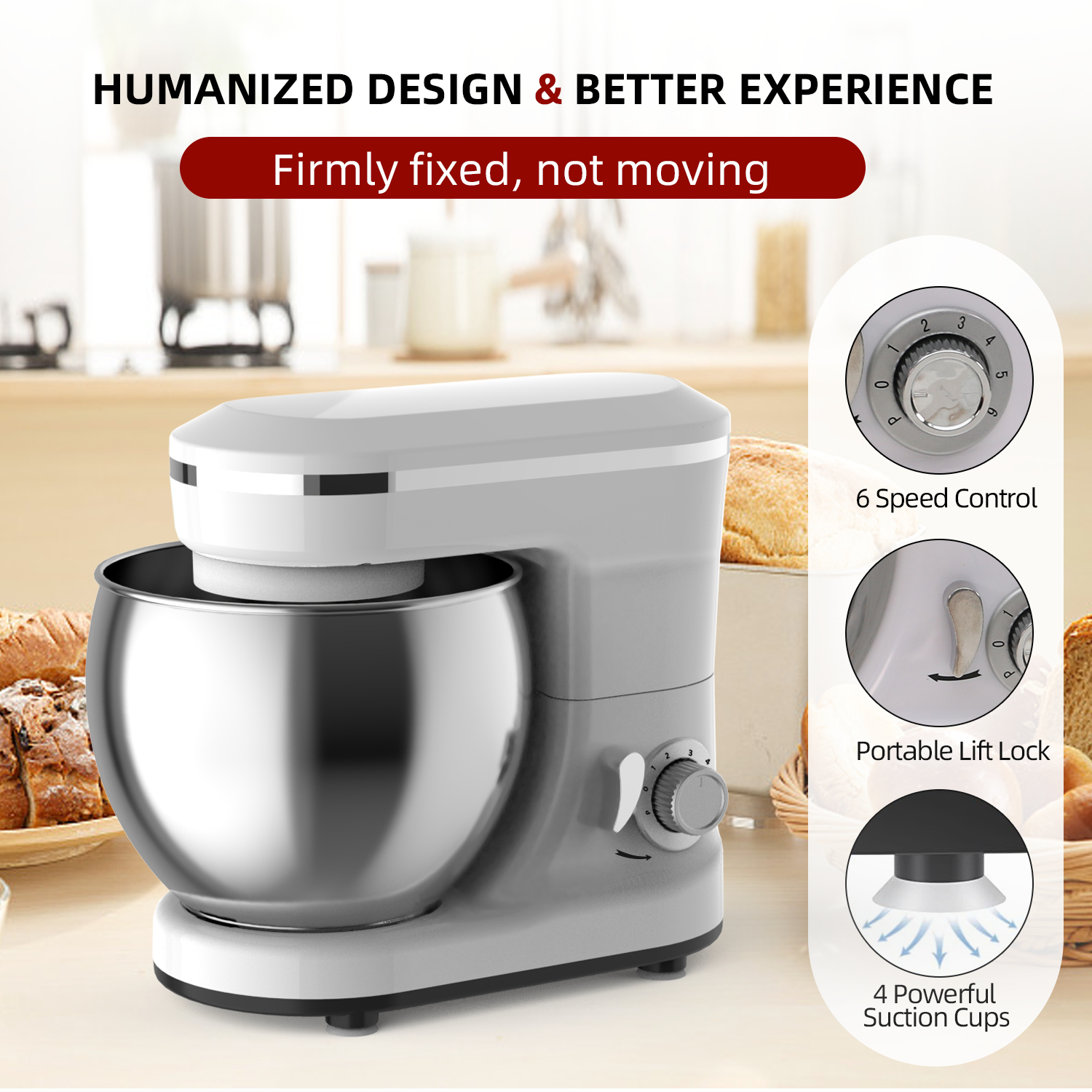 5L Multifunction Electric Stan - огляд і ціна Kitchen Robot Baking