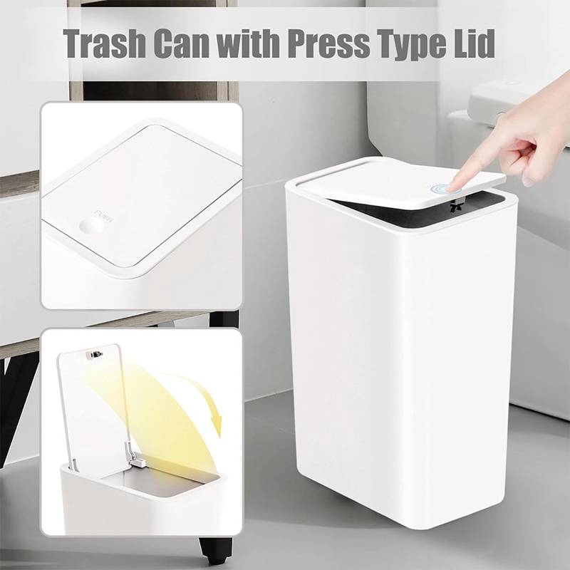 Bathroom Trash Can with Lid,Sl - огляд і ціна Kitchen Up