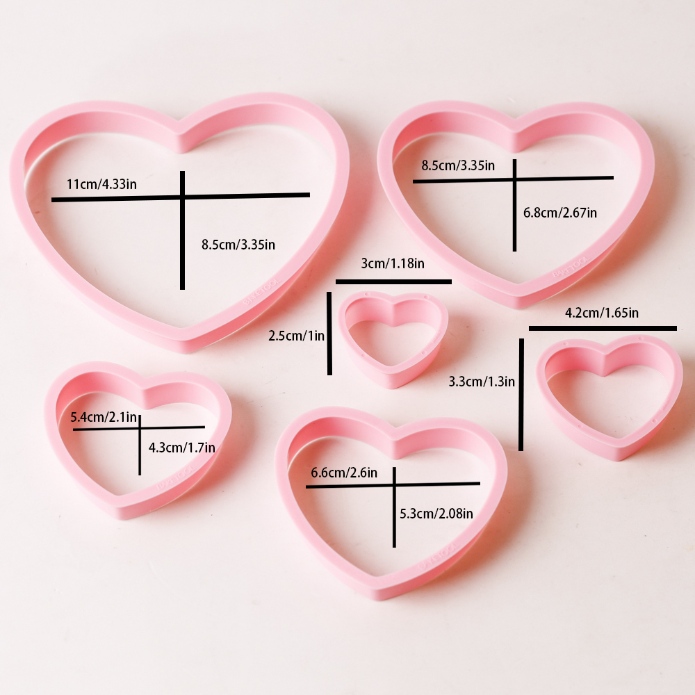1set/3sets Pink Heart Star Flo - огляд і ціна Kitchen Baking Cookies
