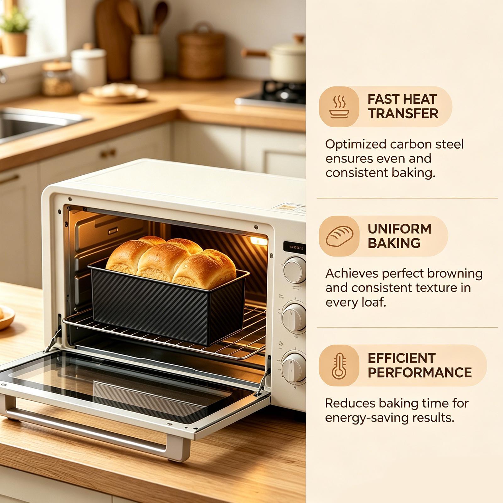 Bread Baking Pan Corrugated Ca - огляд і ціна Kitchen Baking Tins
