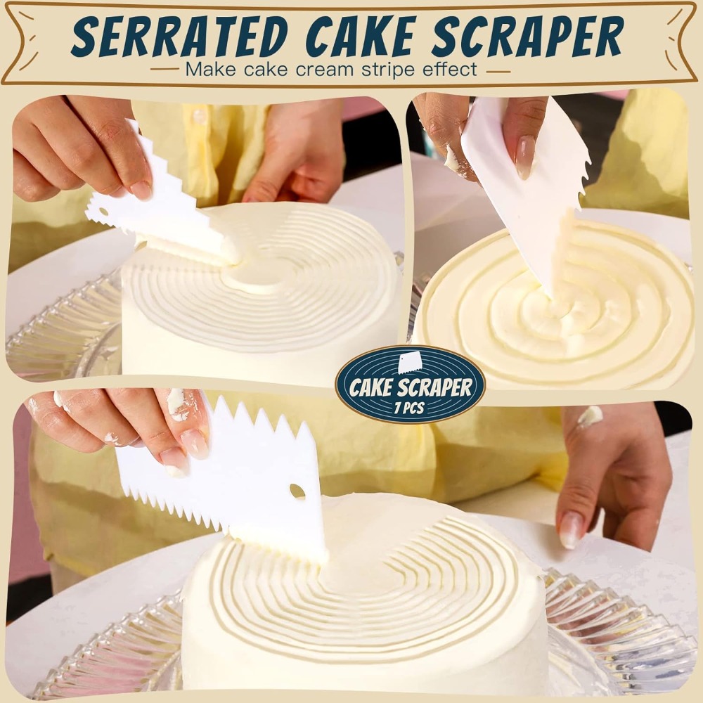 7 Pcs Cake Scraper Set - Dough - огляд і ціна Bench Scraper Dough