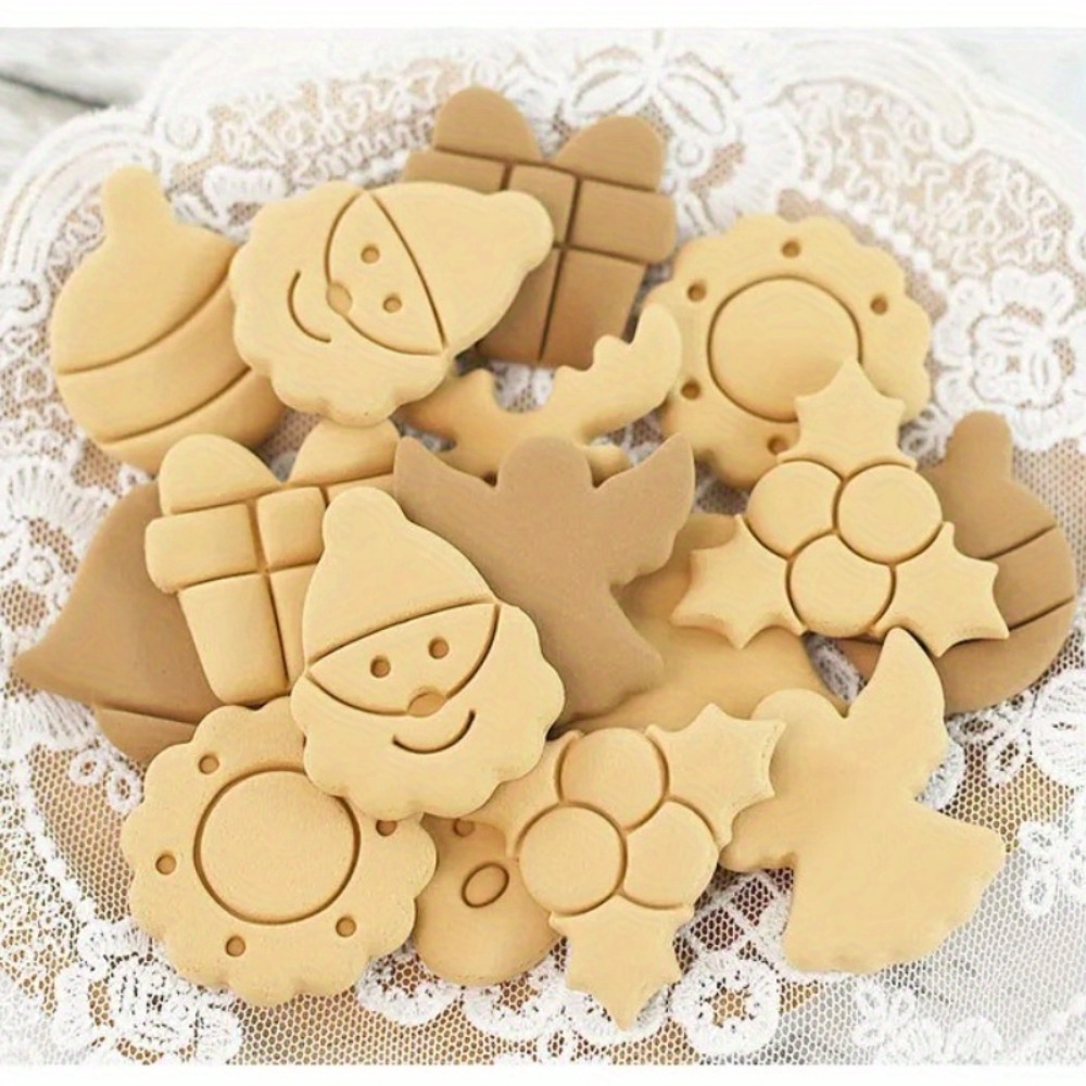 8Pcs Cute Bear Santa/reindeer  - огляд і ціна Kitchen Baking Cookies
