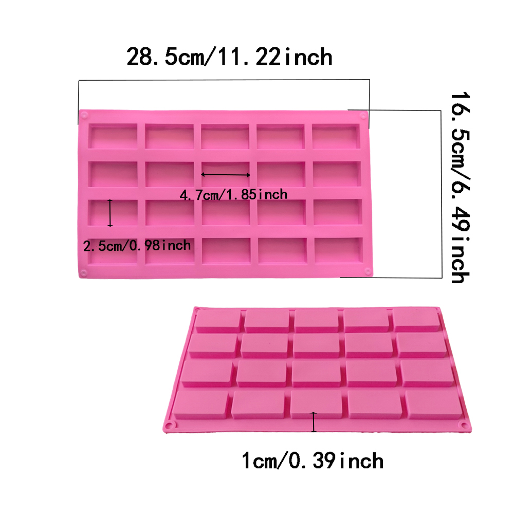 1pc 20 cavity rectangular sili - огляд і ціна Kitchen Baking Cookies