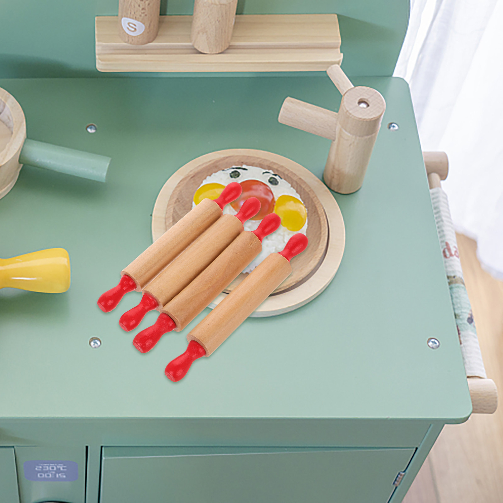 4Pcs Kids Rolling Pin Small Wo - огляд і ціна Baking Kitchen Kids