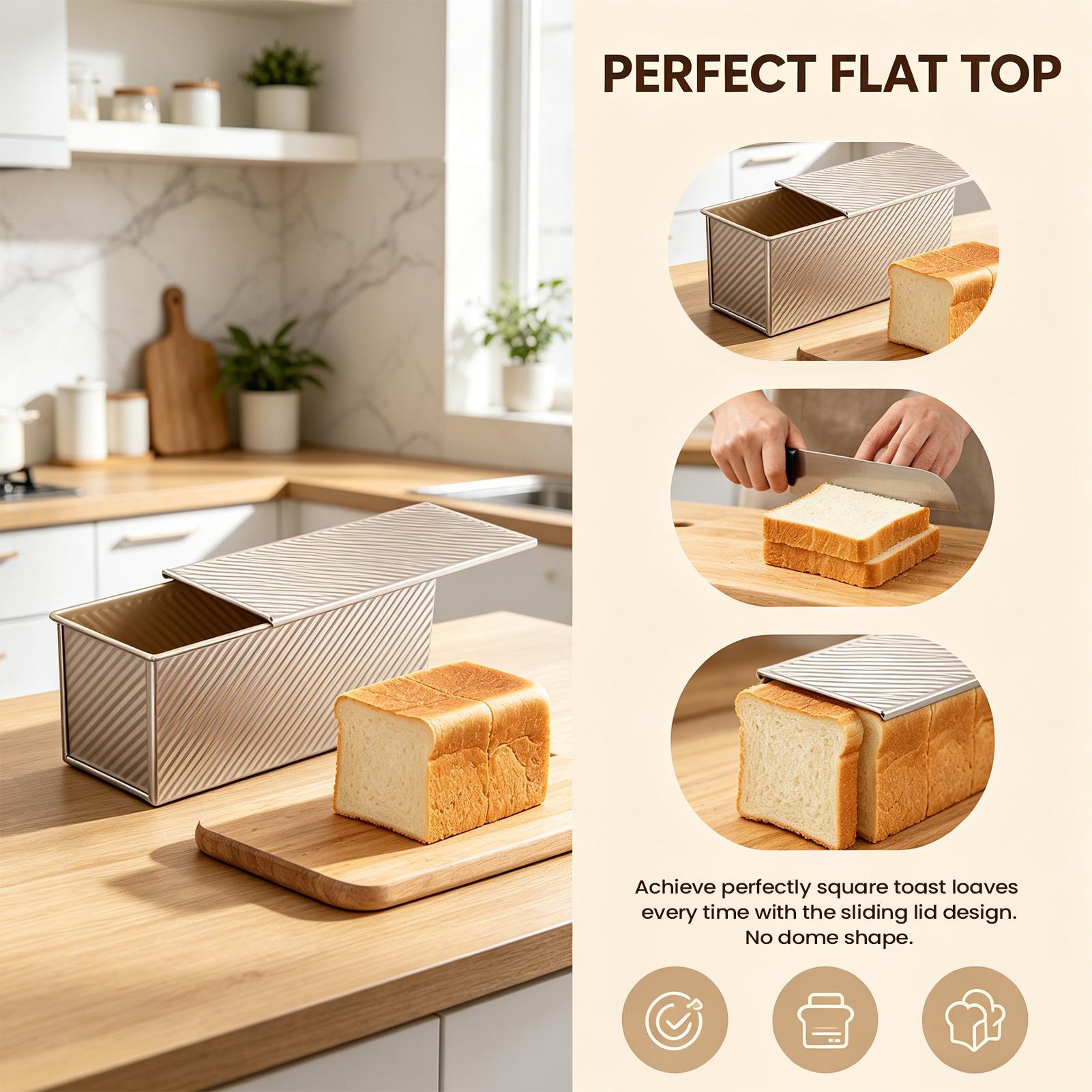 Loaf Pan With Lid Corrugated C - огляд і ціна Kitchen Baking Tins