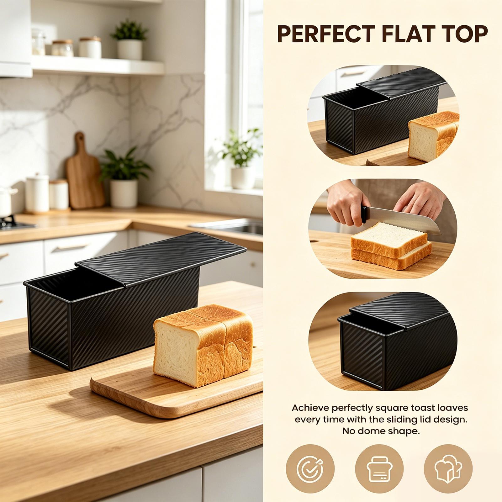 Loaf Pan With Lid Corrugated C - огляд і ціна Kitchen Baking Tins