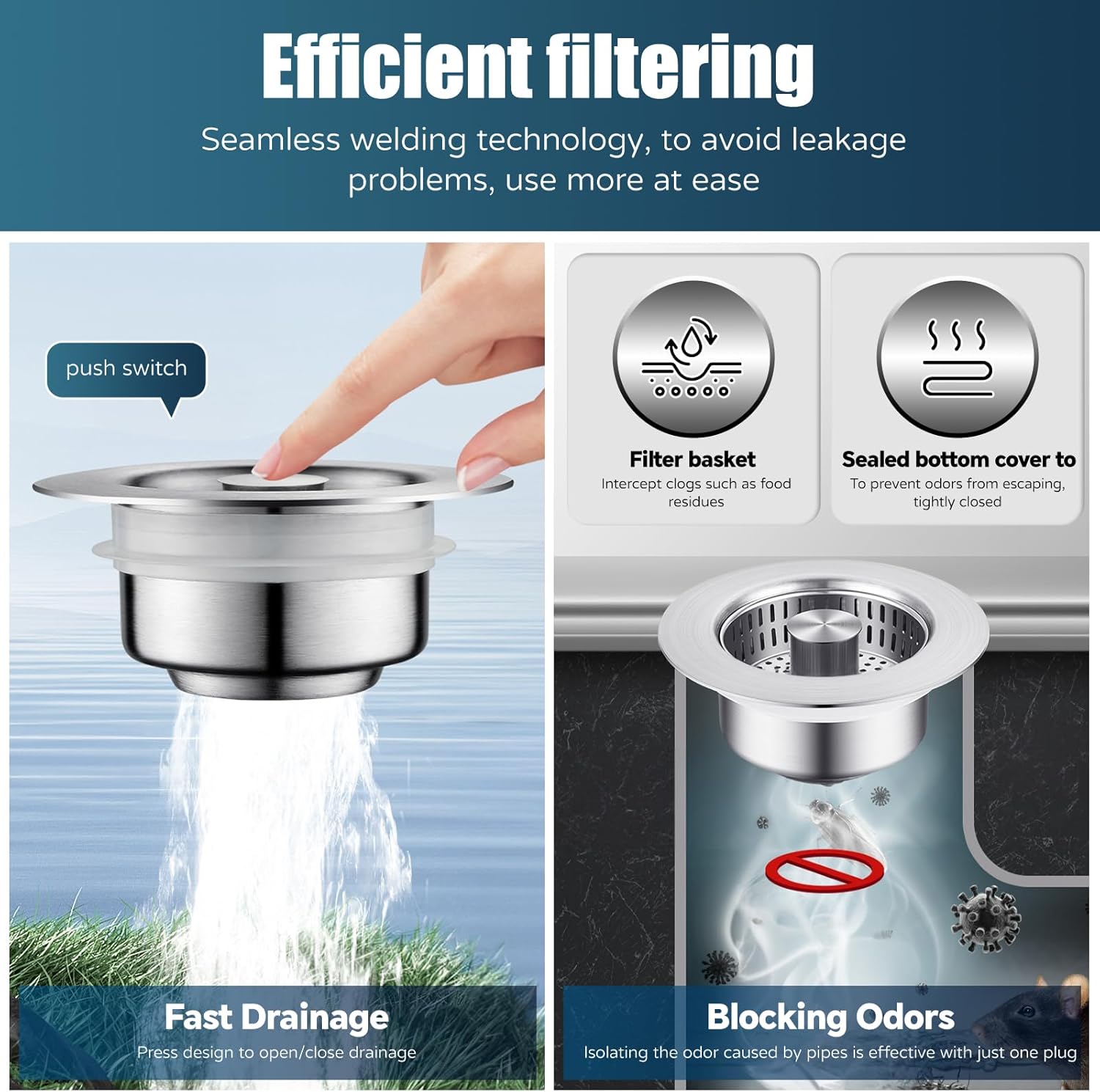 Kitchen Sink Drain Strainer, 4 - огляд і ціна Kitchen Up