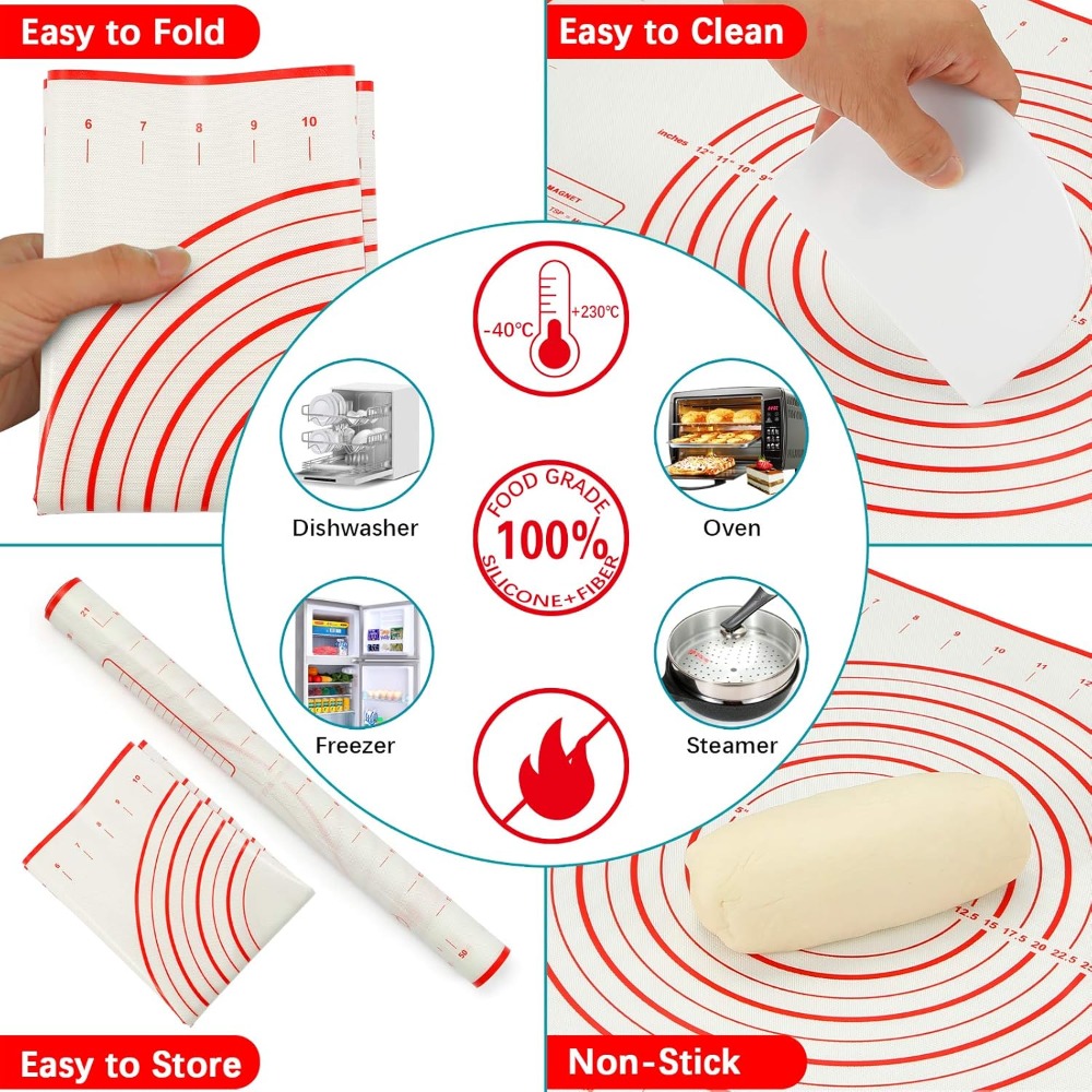 Rolling Pin Set with Thickness - огляд і ціна Bench Scraper Dough