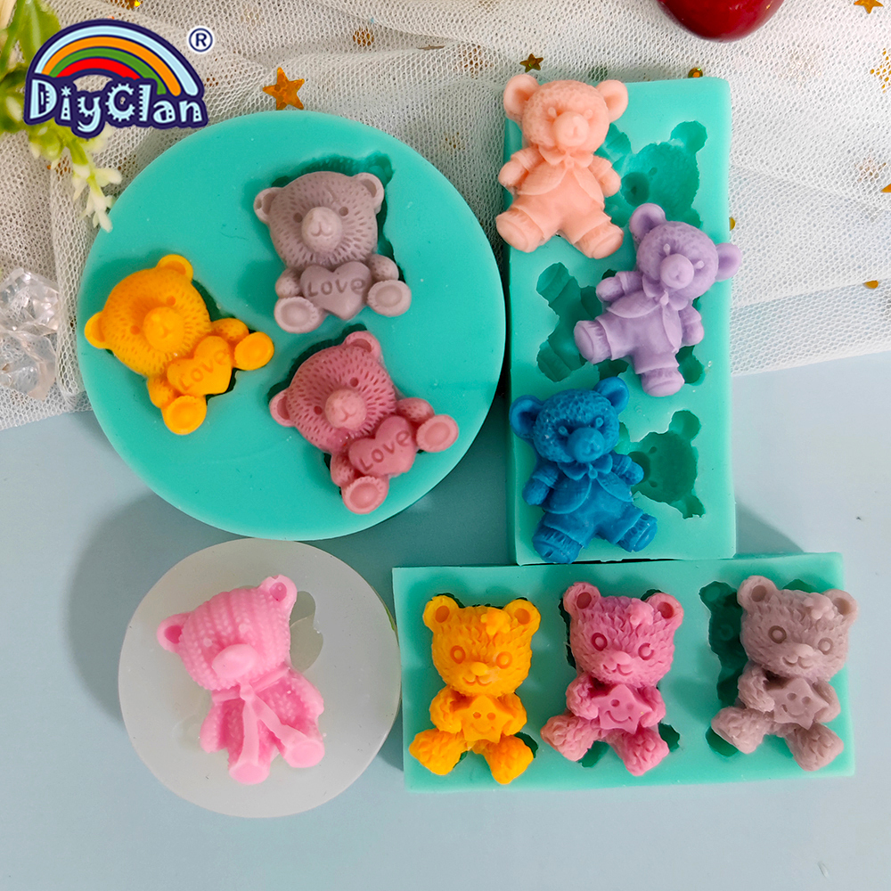 Cute Mini Bear Silicone Mold F - огляд і ціна Baking Kitchen Diy