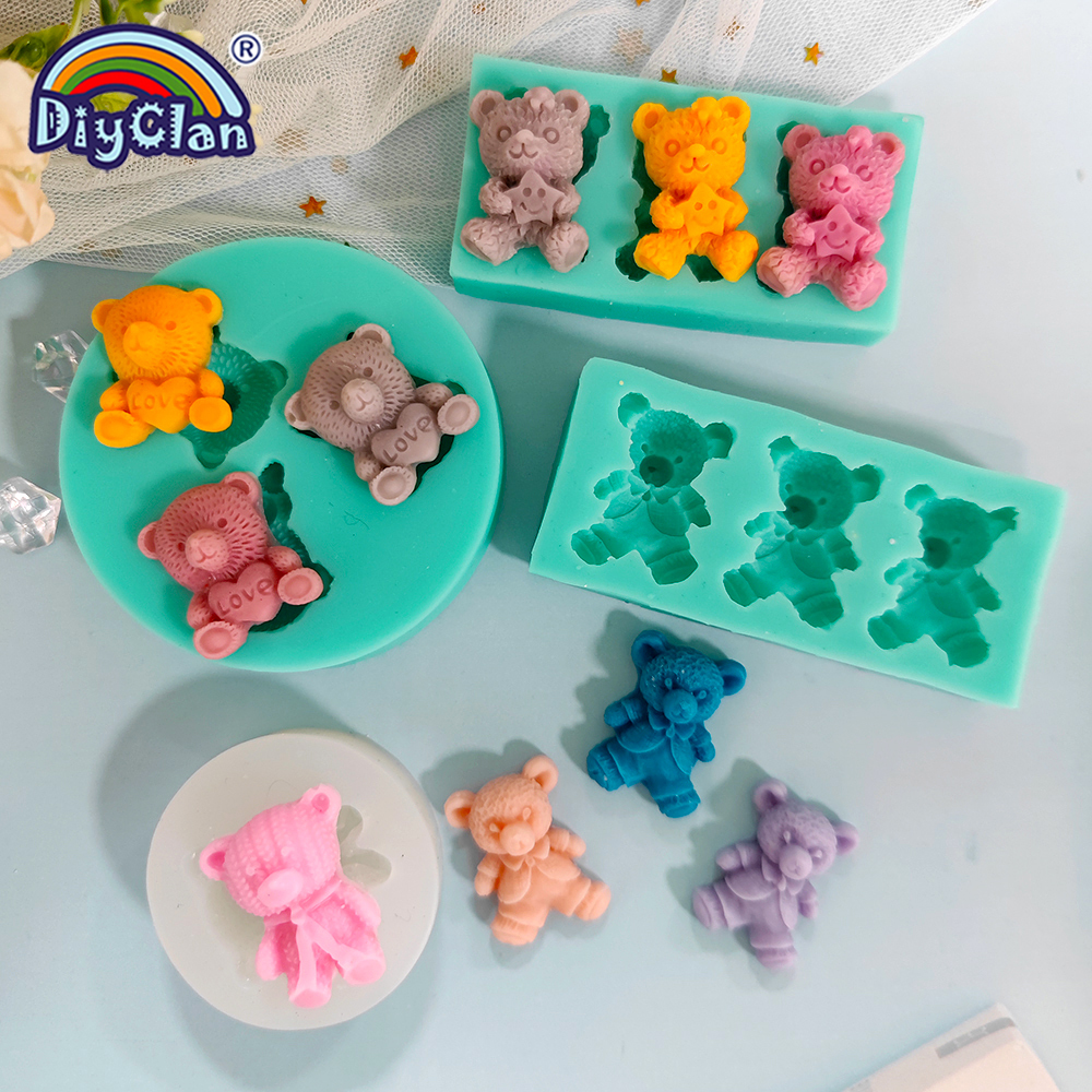 Cute Mini Bear Silicone Mold F - огляд і ціна Baking Kitchen Diy