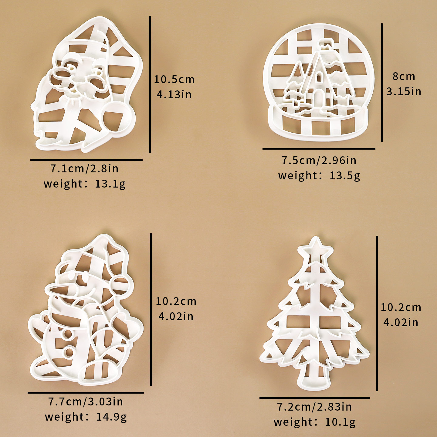 4 Pcs Christmas Cookie Cutter  - огляд і ціна Kitchen Baking Cookies
