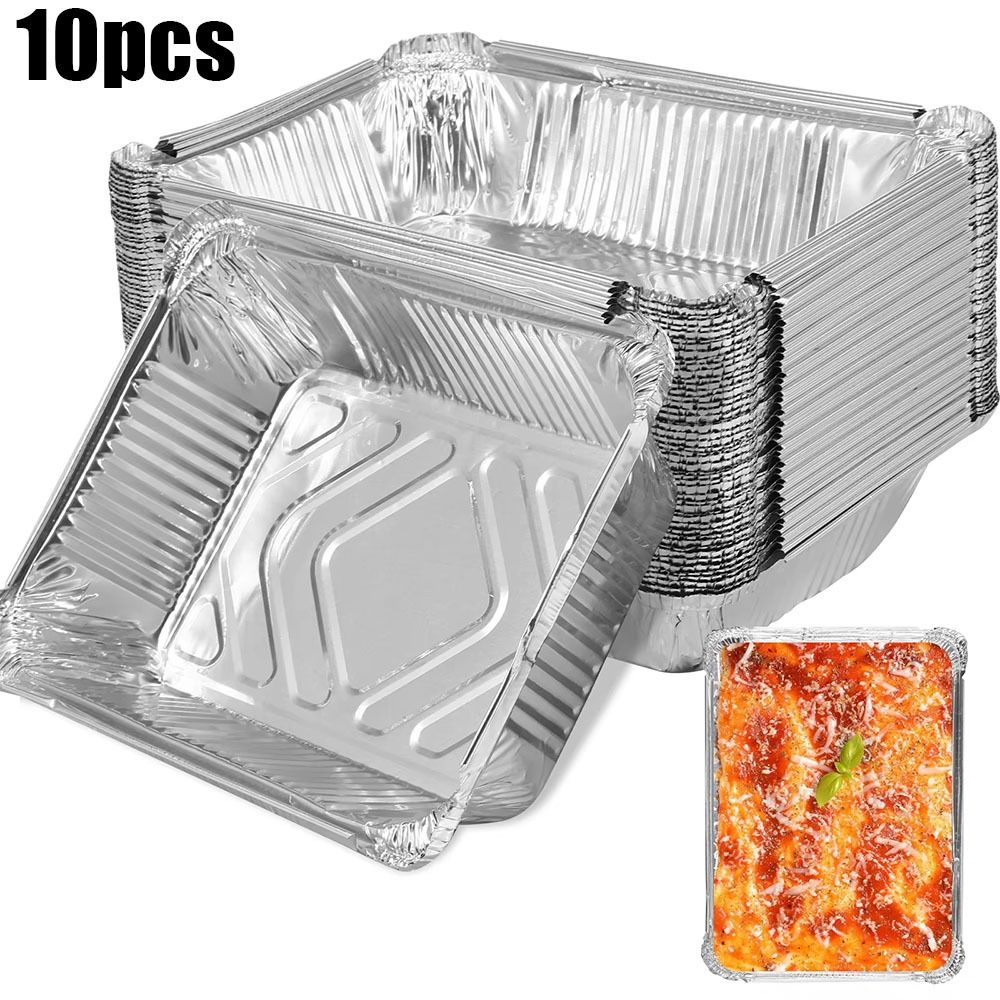 10PCS Disposable Aluminum Foil - огляд і ціна Kitchen Baking Storage Containers