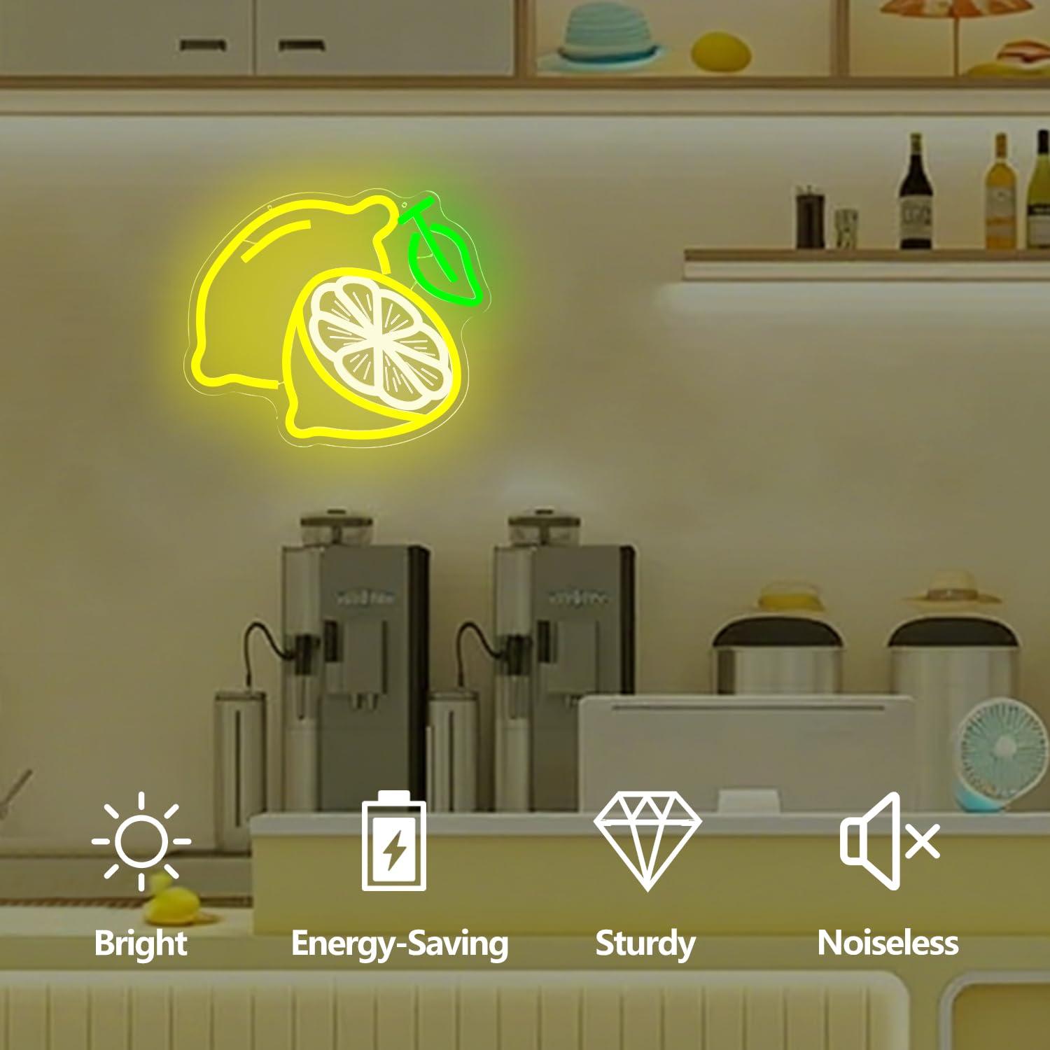 Lemon Neon Sign Dimmable LED L - огляд і ціна Kitchen Up