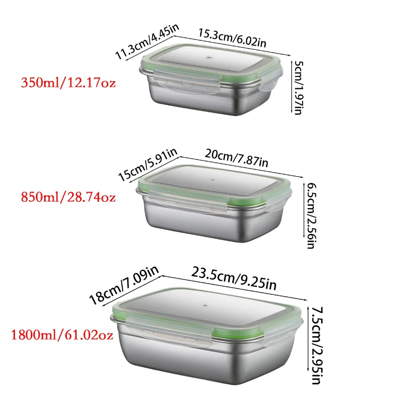 304 Stainless Steel Lunch Box  - огляд і ціна Kitchen Baking Tins