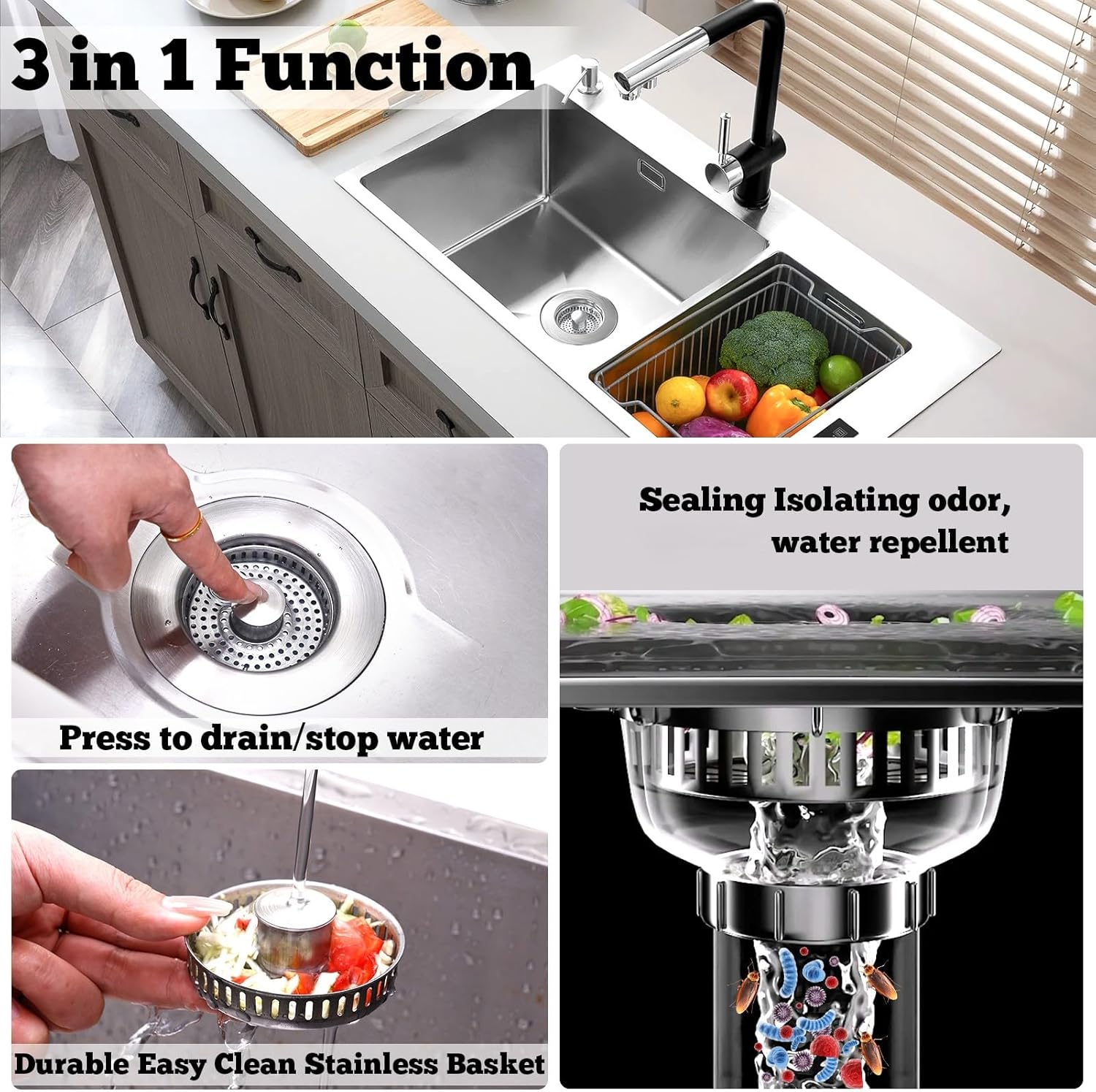 Upgraded 3 in 1 Kitchen Sink D - огляд і ціна Kitchen Up