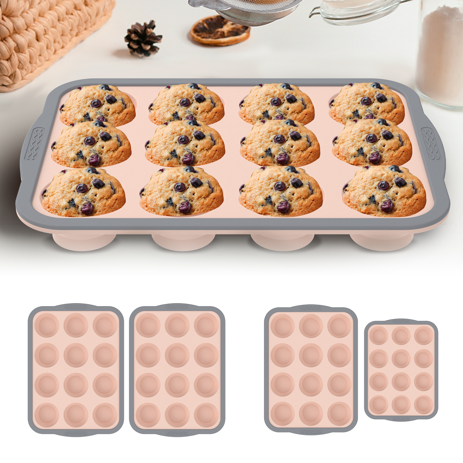 2/3Pcs Silicone Cake Mold 6/12 - огляд і ціна Kitchen Baking Tins