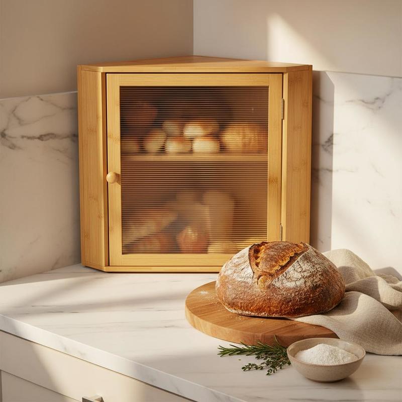 Corner Bread Box for Kitchen C - огляд і ціна Kitchen Baking Storage Containers