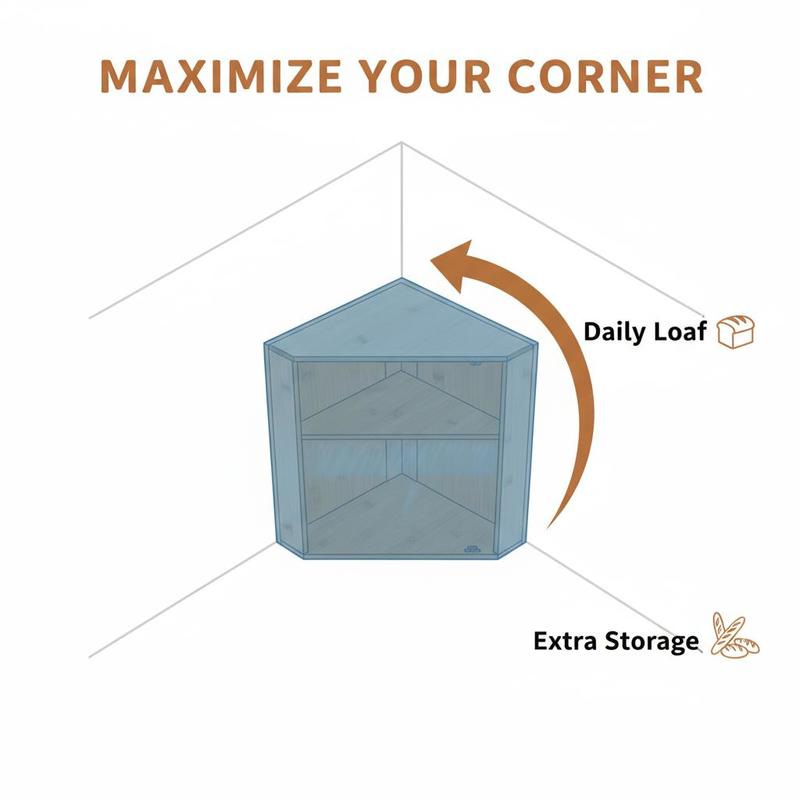 Corner Bread Box for Kitchen C - огляд і ціна Kitchen Baking Storage Containers