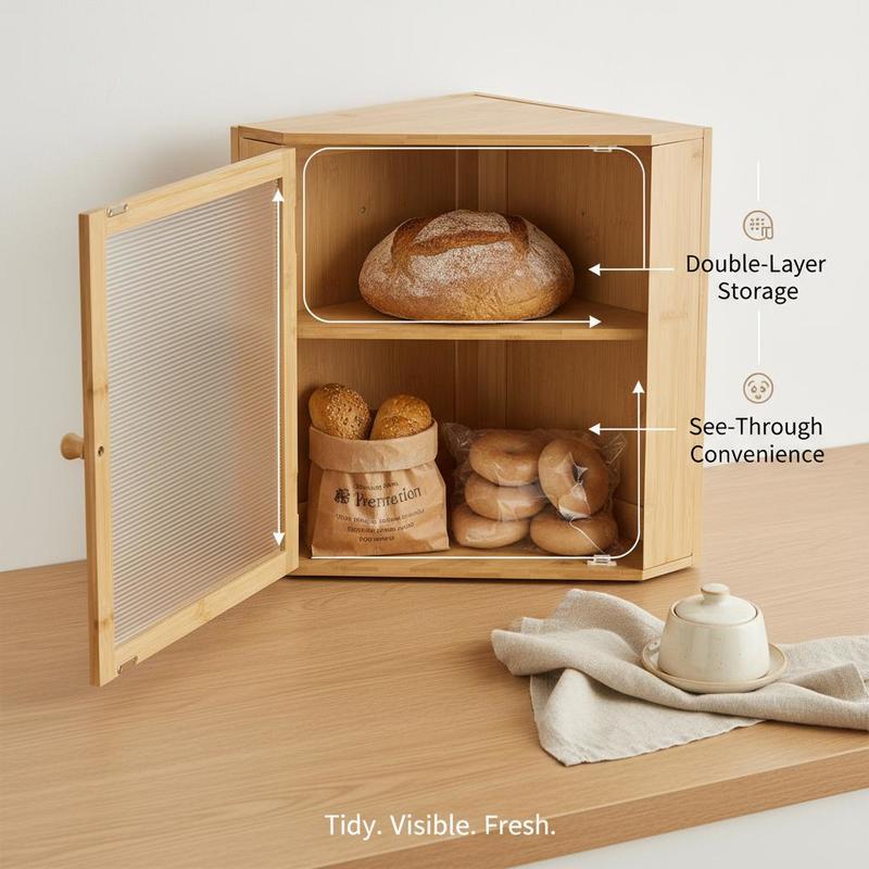 Corner Bread Box for Kitchen C - огляд і ціна Kitchen Baking Storage Containers
