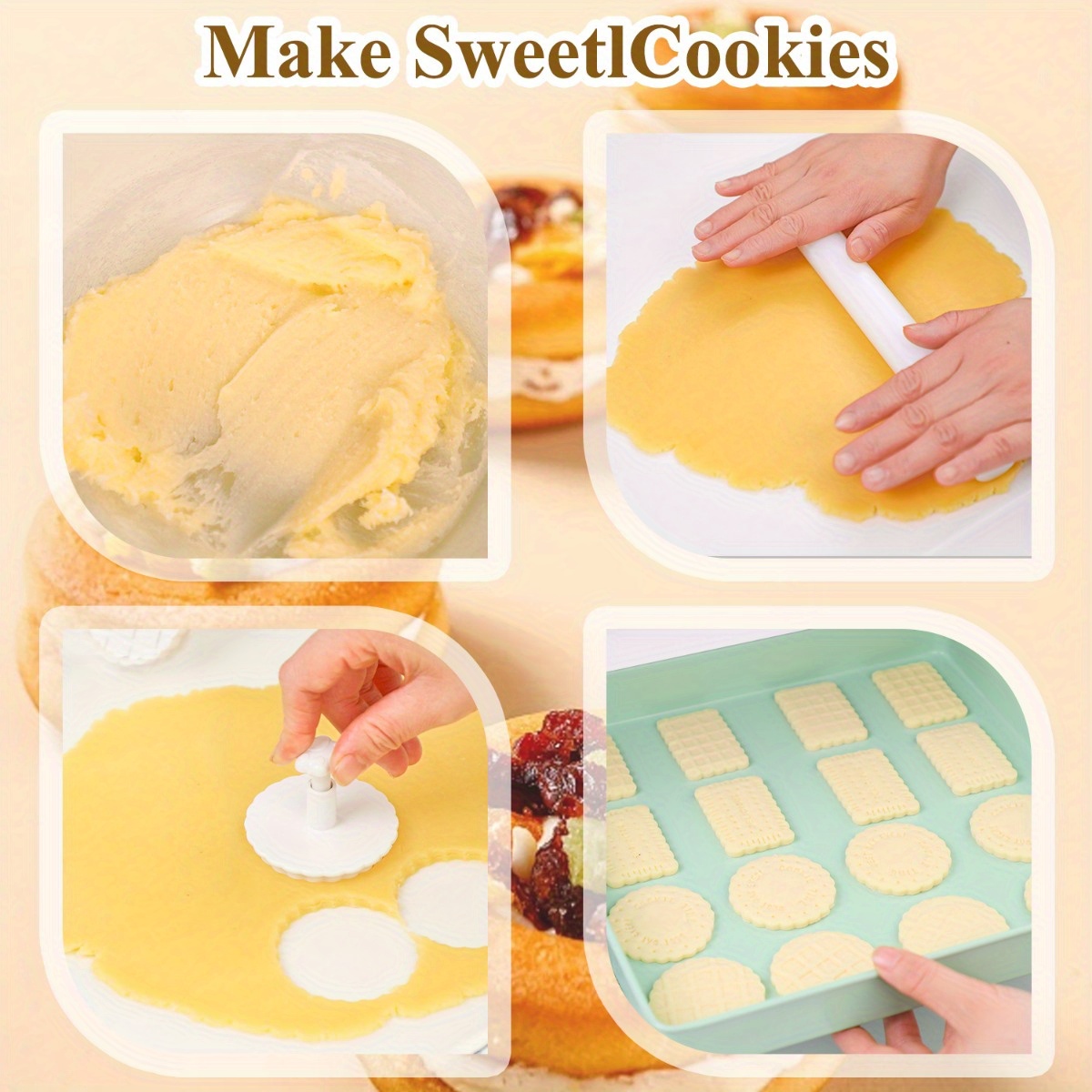 Cookie Mold Press Type Sandwic - огляд і ціна Kitchen Baking Cookies