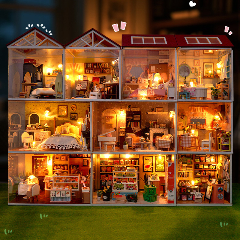 DIY Wooden Dollhouse Mini Bedr - огляд і ціна Kitchen Q