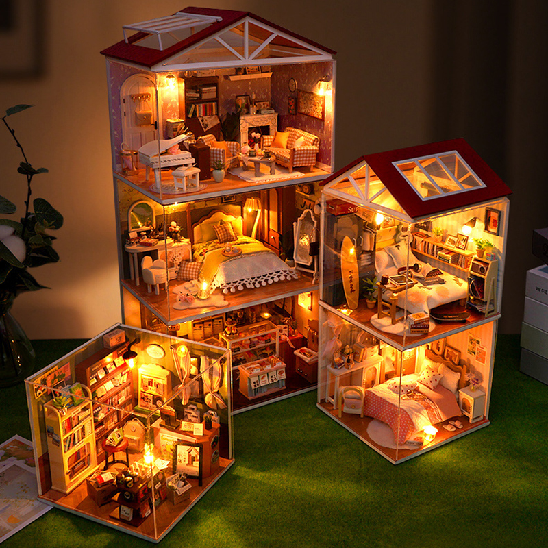 DIY Wooden Dollhouse Mini Bedr - огляд і ціна Kitchen Q