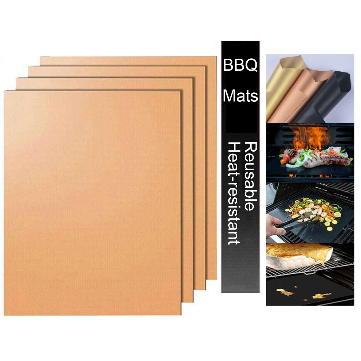 Non-stick 4Pcs BBQ Grill Mat B - огляд і ціна Super Kitchen Baking Mat
