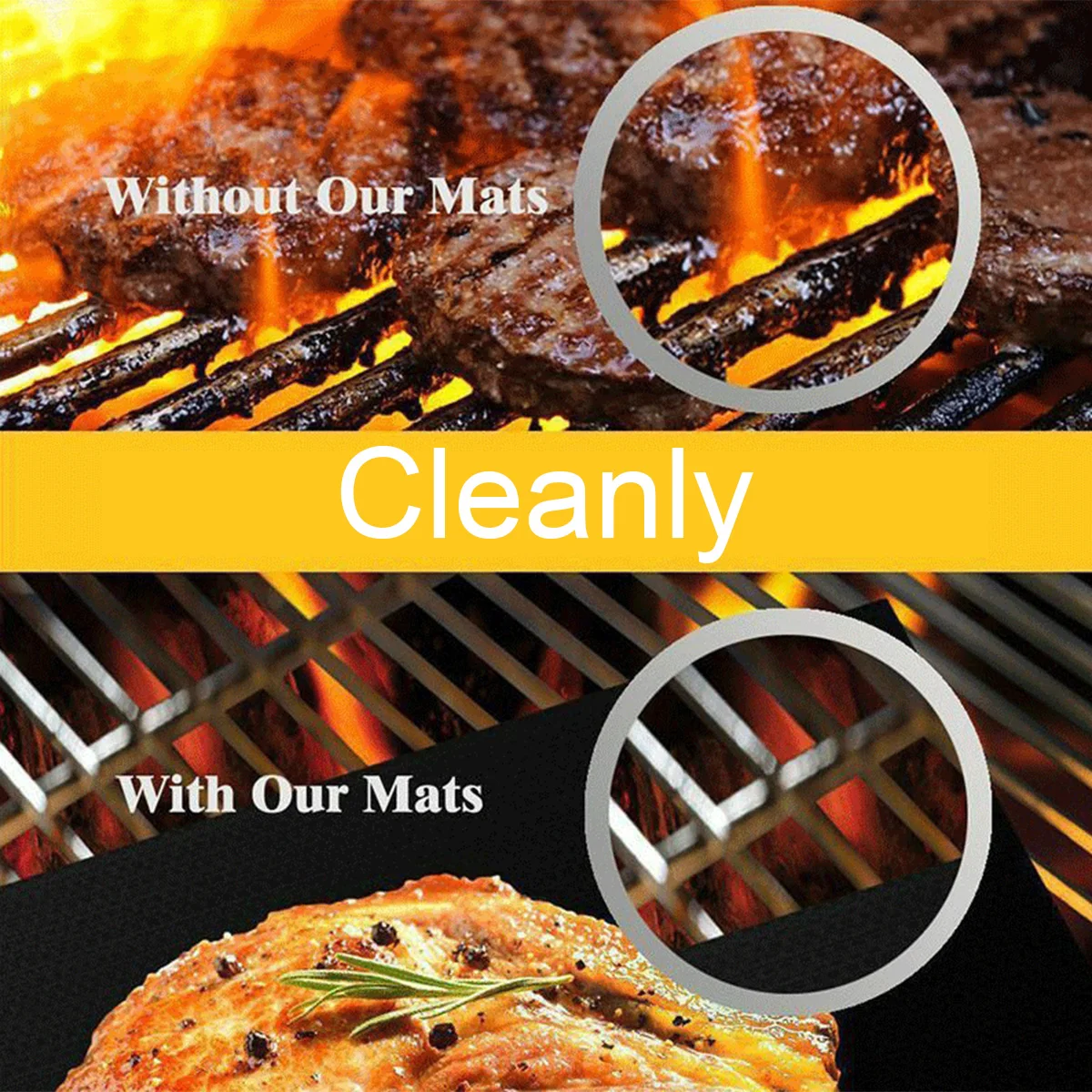 Non-stick 4Pcs BBQ Grill Mat B - огляд і ціна Super Kitchen Baking Mat