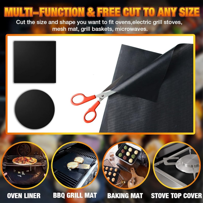 2/1PC Non-stick BBQ Grill Mat  - огляд і ціна Super Kitchen Baking Mat