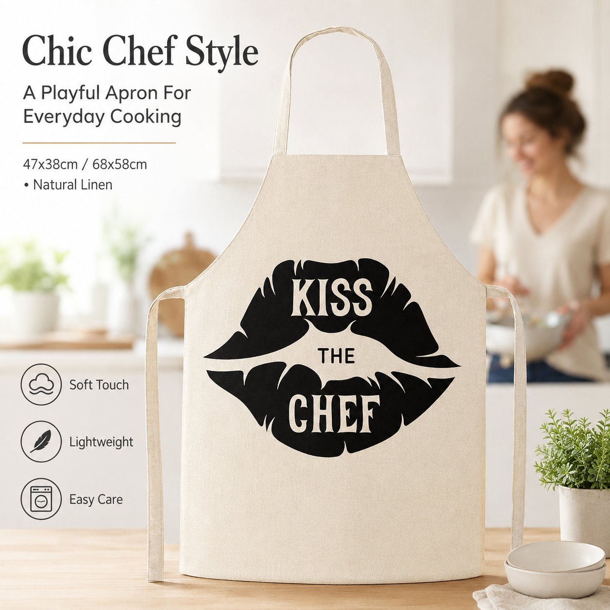 Funny Quote Letter Print Linen - огляд і ціна Kitchen Baking Quotes