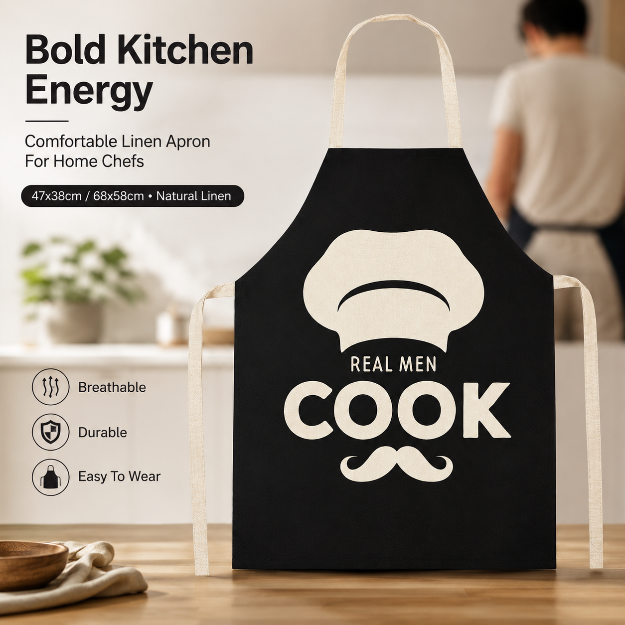 Funny Quote Letter Print Linen - огляд і ціна Kitchen Baking Quotes